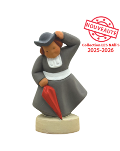 Curé au parapluie - NAÏF