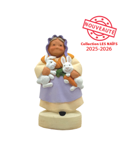 Femme aux lapins - NAÏF