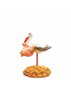 Stork with baby (Pink) - 7CM