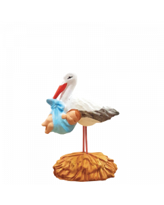Stork with baby (Blue) - 7CM