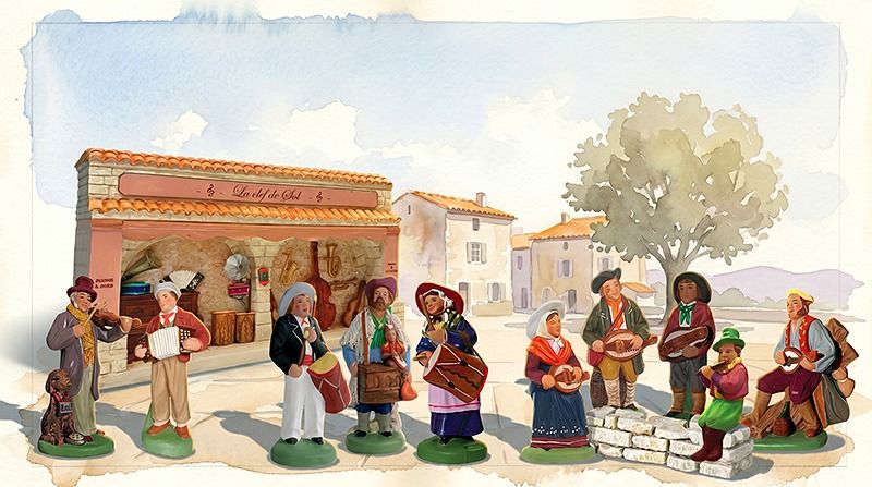 In the square, the instrument is tuned